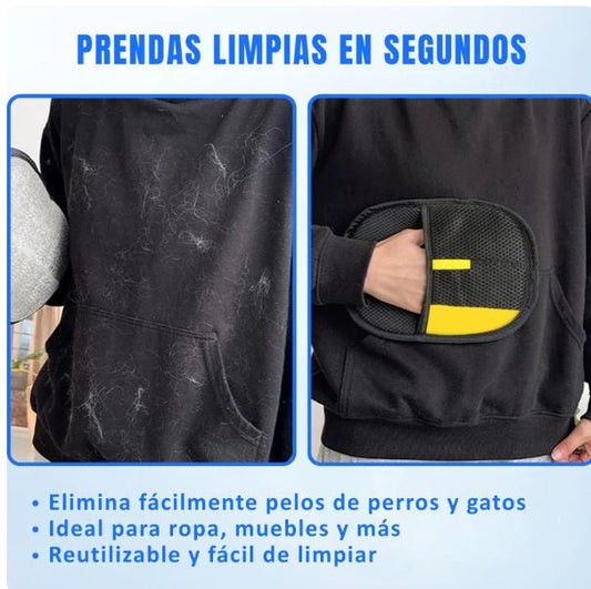 Guante cepillo quitapelos para mascotas