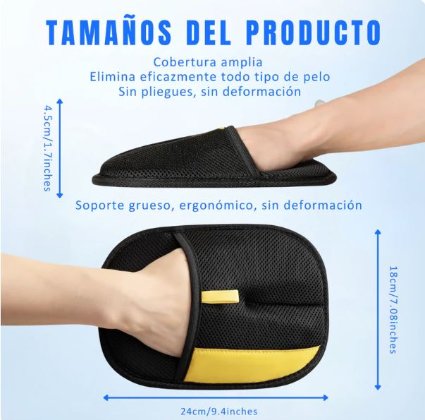 Guante cepillo quitapelos para mascotas