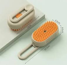 Cepillo Automático A Vapor con Manija 3 En 1 Para Perros y Gatos